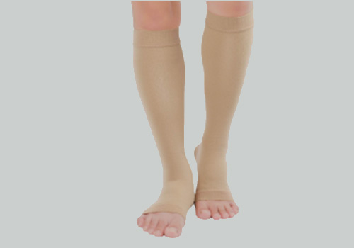 Person Wearing Compression Socks